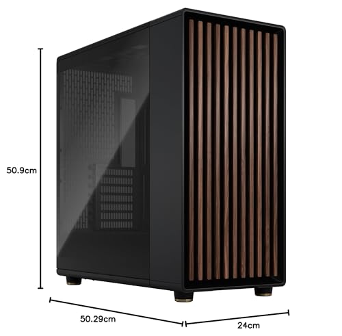 Fractal Design North Xl Charcoal Black Tg- Three 140Mm Aspect Pwm Fans Included- Type C Usb- Eatx Airflow Full Tower Pc Gaming Case - View 10