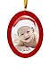 Lil Peach Baby's Print Handprint or Footprint Double-Sided Holiday Photo Ornament Kit with Included Paint, Red/Gold