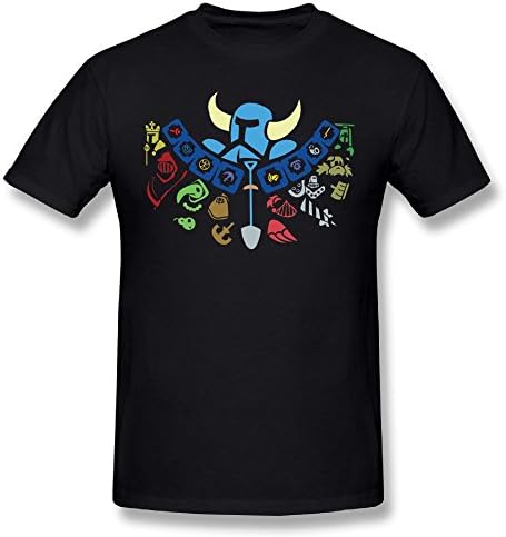 YZH Men's Geek-Shovel-Knight- T ShirtsTee Black