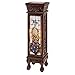 Design Toscano Peacock Stained Glass Illuminated Hand Carved Pedestal