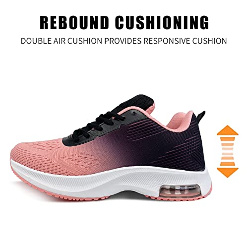 Shoeict Women\'s Air Athletic Running Shoes Breathable Tennis Walking Shoes Sport Gym Jogging Lightweight Fashion Sneakers Pink Size 6