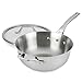 Calphalon AccuCore Stainless Steel Chef's Pan with Cover, 4-Quart