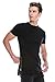 JC DISTRO Hipster Hip Hop Basic Crewneck Black Longline Tshirts w/Side Zipper X-Large