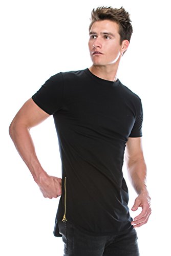 Jc distro hipster hip hop basic crewneck black longline…