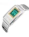 Unisex Digital Watch Futurist Metal Waterproof Chronograp Watch White 1173