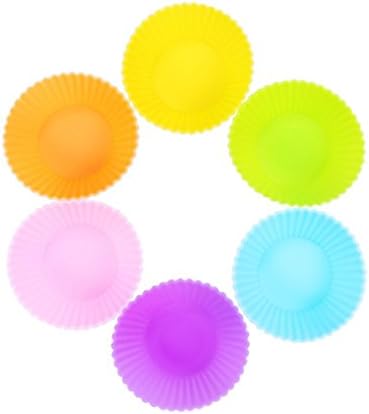 TuangShop Silicone Cup cake Tool Bakeware Baking Pastry 5CM 12pcs 6 Colors