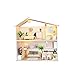 ZUINIUBI Doll House Kit DIY Miniature Loft Handmade House Furnished with Accessories Dust-Proof Cover and Assemble Tool Birthday Gift for Kids Adults Light Time