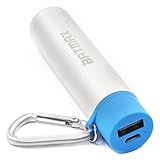Batmax Universal Power Bank 3350mAh Compact Lipstick Size Mini Backup Power Protable Charger Compatible with Mobile Phones iPad iPhone Samsung USB Charged (Blue)