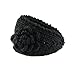 Voberry® Women Crochet Headband Knit Hairband Flower Winter Ear Warmer Headwrap (Black)