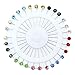 Monrocco 30pcs Colorful Crystal Hijab Scarf Pins Tailor Sewing Snag-Free Pins Brooch
