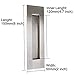 6 in Rectangular Recessed Sliding Door Handles Finger Pulls Flush 304# Stainless Steel 2 Pack