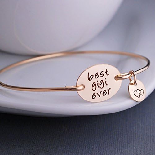 Best Gigi Ever Bangle Bracelet Gold Jewelry Gift, Christmas Gift for Gigi