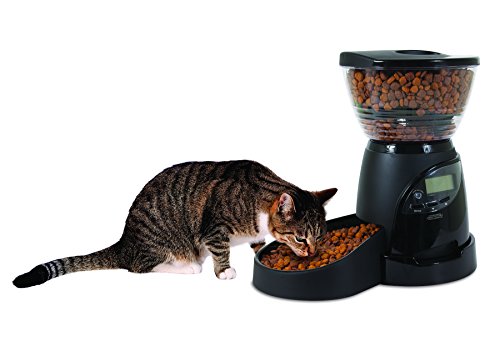 Aspen Pet Lebistro Programmable Cat & Dog Feeder 2 Sizes Black (24232), 18 Cups