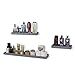 Wallniture Philly Floating Shelves for Wall, Wood Tray Kids' Bookshelf and Toy Storage Shelves Set of 3, Gray