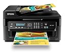 Epson WorkForce WF-2530 Wireless All-in-One Color Inkjet Printer, Copier, Scanner, ADF, Fax. Prints from Tablet/Smartphone. AirPrint Compatible (C11CC37201)