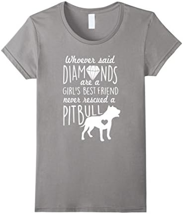 Women's Girl's Best Friend T-Shirt Pit Bull Tee XL Slate