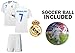 Fan Kitbag Christiano Ronaldo #7 Youth Soccer Jersey & Shorts Kids Premium Gift + Ronaldo 7 Soccer Ball size 5 (Youth Large 10-13 years, Home Short Sleeve)