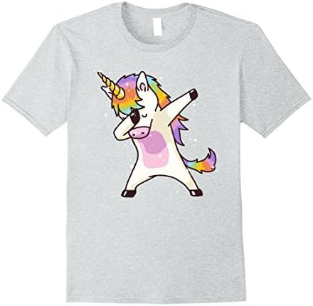 Men's Dabbing Unicorn Shirt Dab Hip Hop Funny Magic Medium Heather Grey