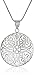 Sterling Silver Filigree Circle Pendant Necklace, 18