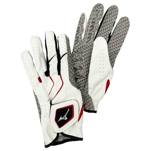 MIZUNO(ミズノ) パークゴルフ 手袋 グローブ W-GRIP LG C3JGPC01 M ホワイト/レッド