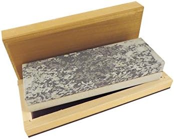 Natural Authentic Arkansas Combination Soft (Medium) and Hard (Fine) Knife Sharpening Bench Stone Whetstone 6" x 2" x 1" in Wood Box NWS-H/S6x2x1