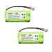 HQRP 2 pack Phone Battery compatible with ATT LUCENT / VTECH BT18433, BT28433, GP0947, General Electric GE 5-2734, Gold Peak GP70AAAH2BMJZR Replacement
