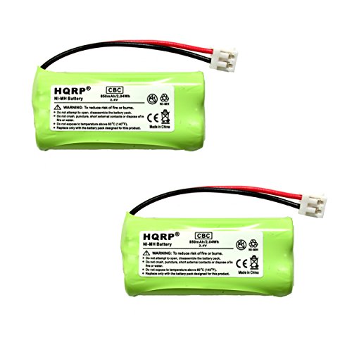 HQRP 2 pack Phone Battery compatible with ATT LUCENT / VTECH BT18433, BT28433, GP0947, General Electric GE 5-2734, Gold Peak GP70AAAH2BMJZR Replacement