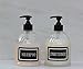 Milkweed Farms 2 Pack 16 Ounce Refillable Soap Dispensers with Designer Waterproof Labels (2)