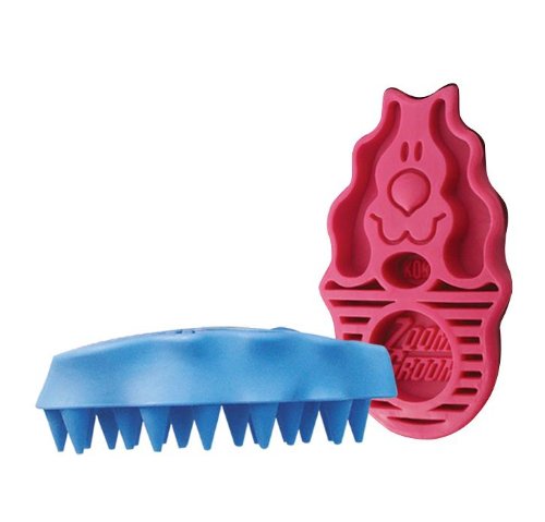 KONG ZoomGroom, Dog Grooming Brush, Raspberry