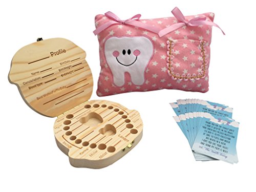 Girl Tooth Fairy Kit - Tooth Fairy Pillow Girl - Tooth Fairy Box - Tooth Fairy Letter (Best Tooth Fairy Names)