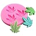 Mujiang Marijuana Leaf Silicone Jello Candy Chocolate Molds with 1 Pink Dropper