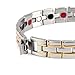 Rainso Mens Magnetic Titanium Steel 3 Power Elements Bracelet Chain Link with Free Removal Tool