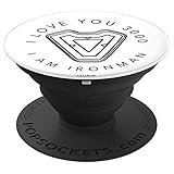 Marvel Avengers: Endgame I Am Iron Man Arc Reactor Outline - PopSockets Grip and Stand for Phones and Tablets