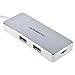 ABLEGRID® Premium Aluminum 2 USB 3.0 Port Type C Hub Sync Data 5Gbps Charger for Macbook