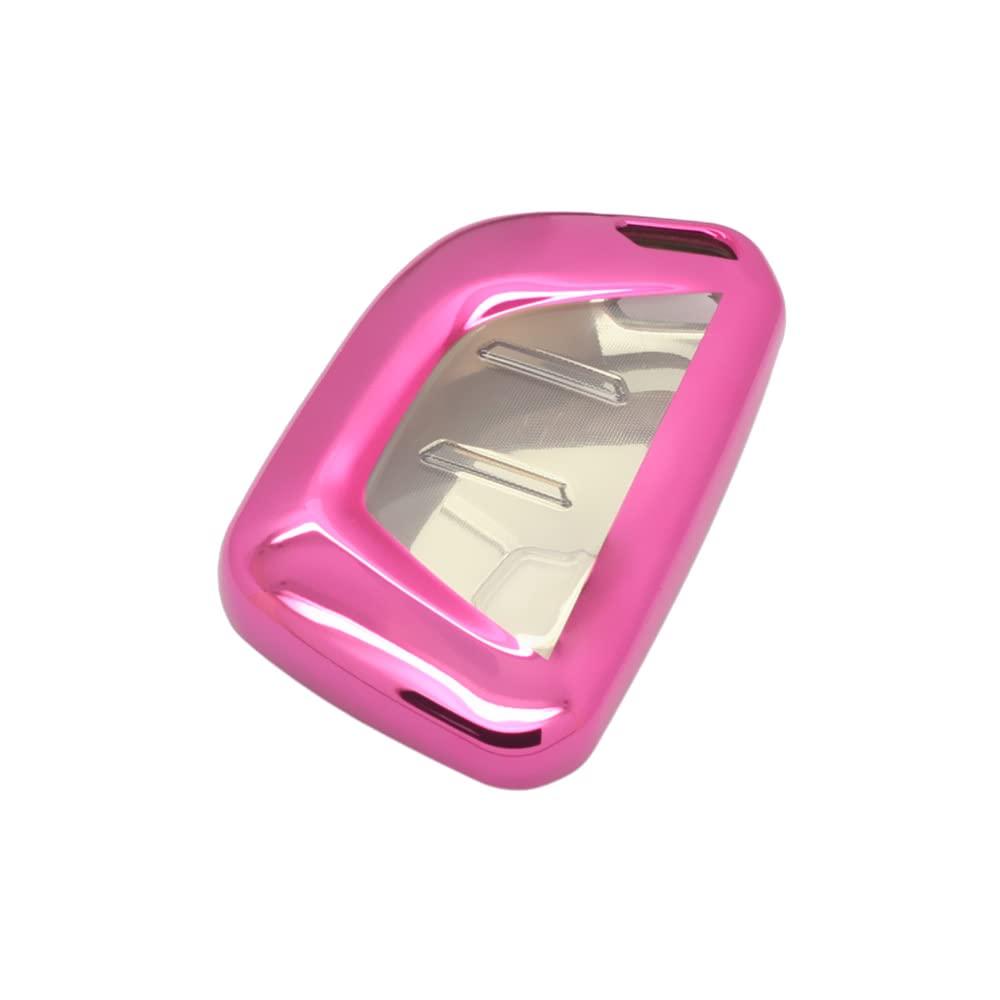 BROVACS Soft TPU Case Shell Cover Protector Holder Compatible with CADILLAC CT4 CT5 Smart Remote Key Fob 5 6 Button SV9770 Pink