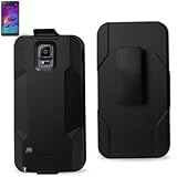 Reiko Belt Clip Holster Kickstand Hybrid case For Samsung Galaxy note 4 Rugged Armor Hard Impact Heavy Duty Drop Proof