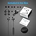 Letscom Bluetooth Headphones, Lightweight Wireless Earbuds with Magnetic Connection, IPX5 Water Resistant Bluetooth 5.0 Sports Earphones for Running, Built-in Mic, 8 Hrs Work Time