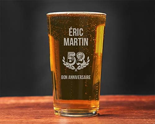 Cadeaux Com Verre A Biere Bon Anniversaire Personnalise Avec Un Prenom Vaisselle Et Arts De La Table Verres A Biere