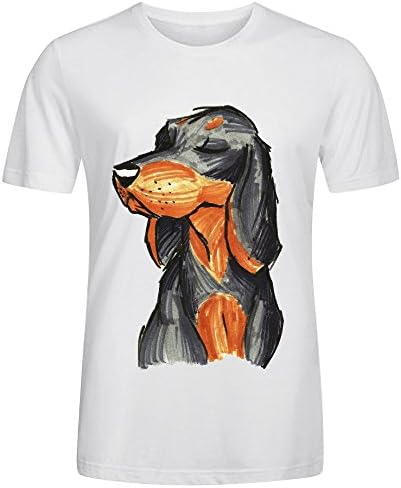 Brush Breeds Black And Tan Coonhound Round Neck T-shirts For Mens White