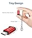 JSAUX USB C to Micro USB Adapter, 4 Pack - Type C Female to Micro USB Male Charger Connector - Supports Charge & Sync - Compatible with Samsung, LG, Nexus & More - Red