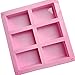 CHICHIC 6 Cavities Silicone Soap Mold, 6 Cavity DIY Soap Molds, Rectangle Baking Mold Cake Pan Biscuit Chocolate Mold, Ice Cube Tray, Premium Silicone Soap Bar and Resin Mold for Homemade Craft
