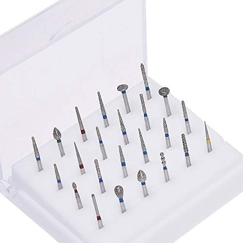 Stainless Steel Rotary Burs kits for Drilling Carving Engraving,Diamond Bur Set (Pack of 24)