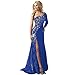 Goddessvan Women Formal Wedding Bridesmaid Long Ball Prom Gown Cocktail Dress Patchwork Dress