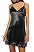 PinkWind Women's Sexy Casual Deep V Spaghetti Straps Club Metallic Choker Slip Dress