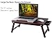 BirdRock Home Bamboo Laptop Bed Tray (Walnut)| Multi-Position Adjustable Surface | Pull Down Legs | Storage Drawerthumb 1