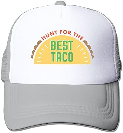 ForRose Hunt For The Best Taco.PNG Unisex Mesh Hat Baseball Caps Chic Grid Hat Adjustable Trucker Cap