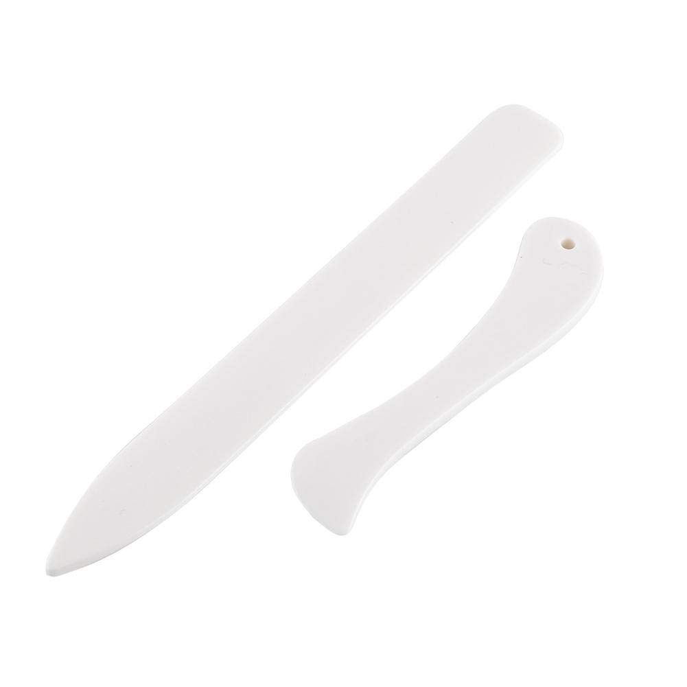 2Pcs Paper Creaser Set, 21cm and 12cm Bone Folder Tool for DIY Paper Crafts, Bookbinding Card Making and DIY Leather Shaping Creaser
