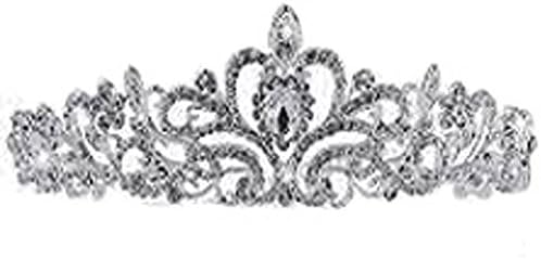 JJOnlineStore - Fashion Stylish Shining Crystal Rhinestones Flower Silver Crown Tiara Vintage Bride Headband (Rhinestone Crystal Crown)