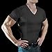 ConcealmentClothes Men’s V-Neck- Concealed Carry Holster Shirt Black- M