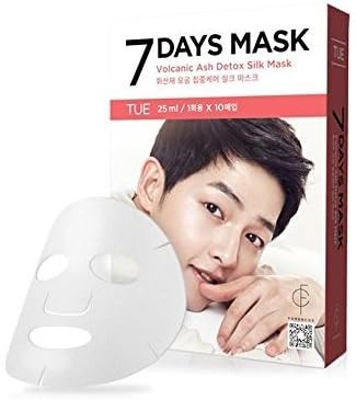 Forencos 7 Days Mask Pack Descendants of the sun Song Joong ki (10pcs) (Tuesday : Volcanic Ash Detox Silk Mask)